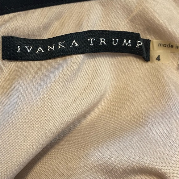 Ivanka Trump Black & Nude Cocktail Dress Size 4 Lace & Glitter Silhouette Midi - Picture 6 of 11